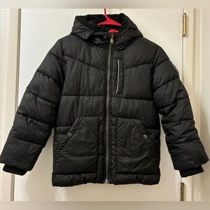 Michael Kors Black Puffer Jacket with Hood, Girls Size 8 Zip Pockets Black